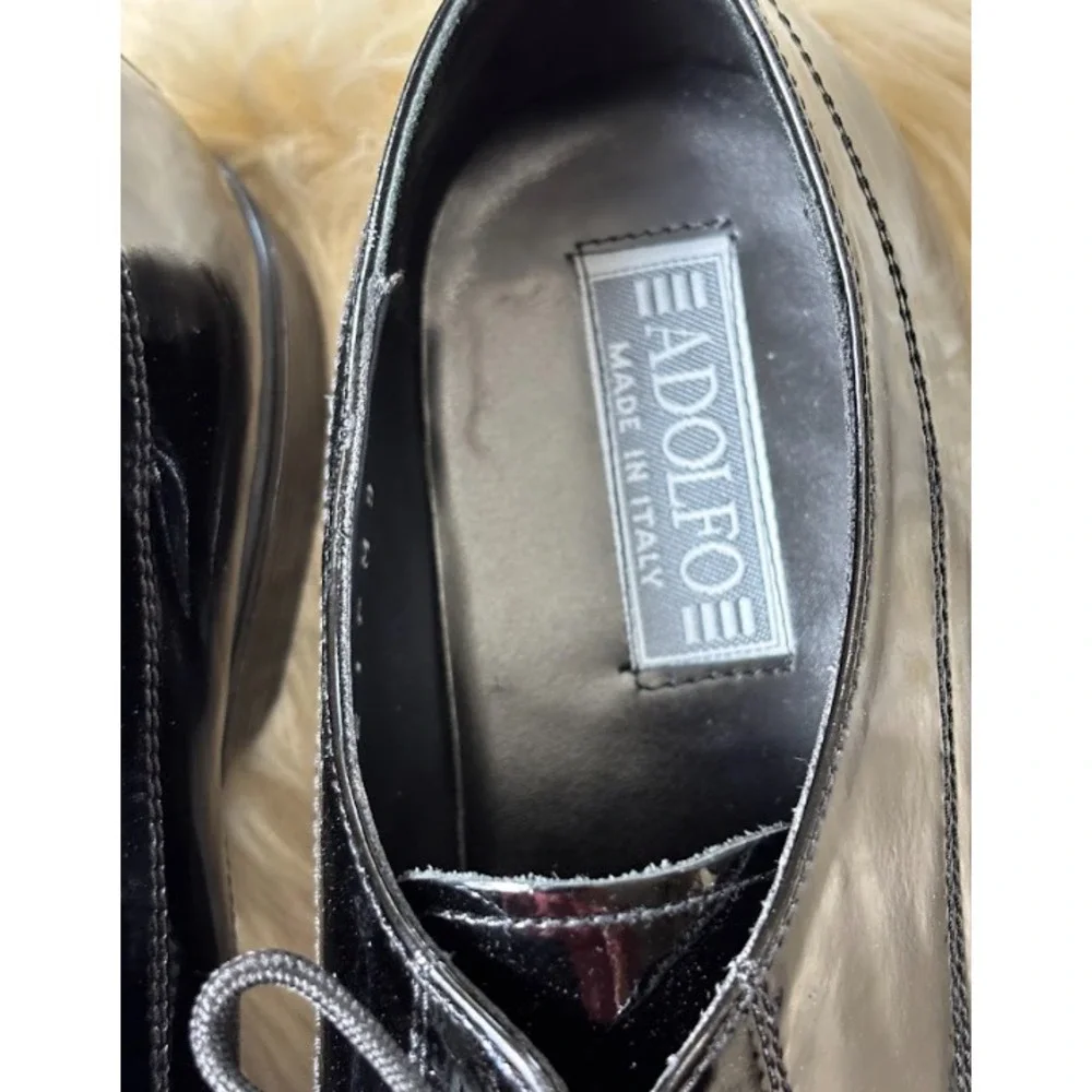 Adolfo black leather